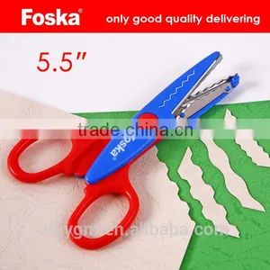 New Design Different Blade Shape Full Plastic Student/Children 6.5" Scissors thumbnail-1