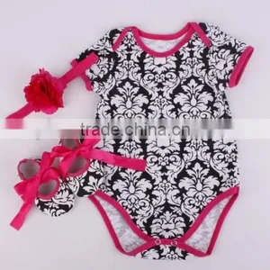 Baby Boutique Summer Infant Clothes Sets Cotton Short Sleeve Summer Infant Clothes Sets thumbnail-2