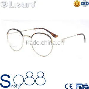 High Quality Round Optical Prescription Glasses Frames Retro Gold Metal Eyeglasses Frame 66JG004 thumbnail-1