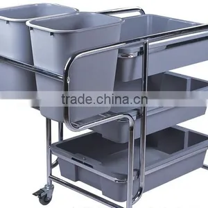 Hotel and Restaurant Stainless Steel Collecting Trolley Dish Collecting Cart thumbnail-5