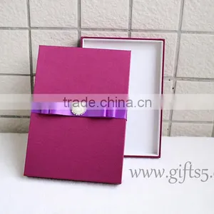 Elegant Burgundy Wedding Invitation Boxes With Pearl thumbnail-5