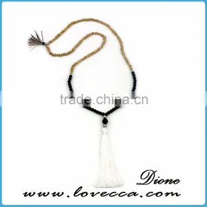Natural Colorful Beads Tassel Bohemia Style Bohemian Necklace thumbnail-2