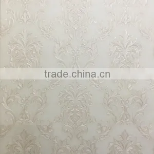 Vinyl Wallpaper With Golden European Flowers for House thumbnail-6