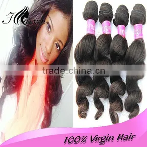Huixin Best Selling Loose Wave Hair Extension, 7A Grade Indian Hair Remy Wave thumbnail-1