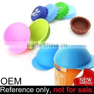 Novelty Color Cheap Custom Logo Printing Drink Cans Beverage Silicone Cap thumbnail-1