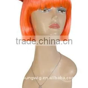 Halloween Festival Wigs for Kids With Horn,yellow Party Wigs thumbnail-3