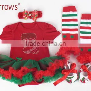 Western Girls Outfits 2016 New Years Children Clothing Set Kids Christmas Clothes for Cute Baby Girl thumbnail-1