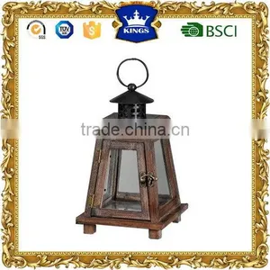 Small Wooden Lanerns Glass Candle Holder Best Price thumbnail-1