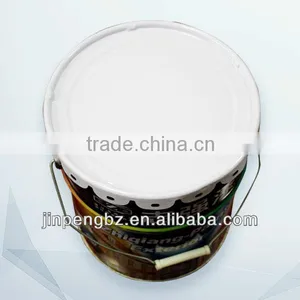 20 Liter Full Color Painting With Flower Lid Tinplate Round Bucket thumbnail-1