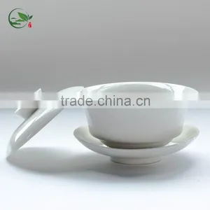 Popular Teaware Medium White Ceramic Tea Cup 120cc Gaiwan thumbnail-2