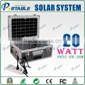 High Quality ! 20W Portable Solar Power System Generating for Outdoor Use thumbnail-1