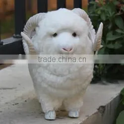 Stuffed Mini Sheep Figurines Resin Animal Toy thumbnail-2