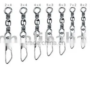 Barrel Swivel With Safety Snap,Fishing Clip Swivels thumbnail-1