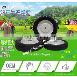 The Most Popular 6inch Rubber Wheel/Metal Rim Wheel/solid Rubber Tiressmall/steel Hub Wheel thumbnail-4