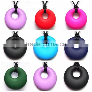 Baby Teething Bpa Free Silicone Doughnut Shaped Pendant thumbnail-1