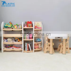 Cute Children's the Plastic Bookcase With Study Table/bookshelf thumbnail-1