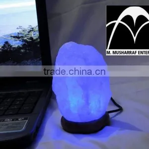 Himalayan Rock Salt USB Tiny BLUE Lamps NATURAL thumbnail-4