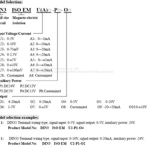DIN Rail 0-5V/0-10V/4-20mA/0-20mA Current Voltage (I/V, I/I, V/I, V/V) Signal Isolation Transmitter thumbnail-5