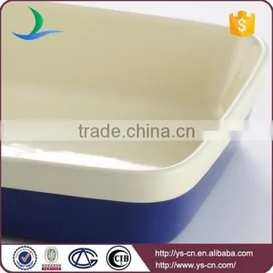 Good Quality Rectangular Dark Blue Ceramic Bakeware for Home thumbnail-2