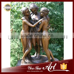Life Size Bronze Three Goddess Female Statues thumbnail-1