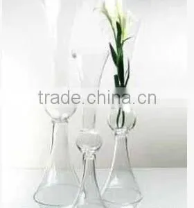 Unique New Style Home Wedding Decor Floor Glass Vases for Flower Arrangement thumbnail-3