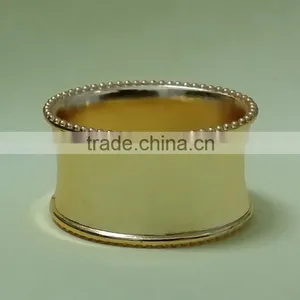 Oval Gold Metal Plain Napkin Ring thumbnail-1