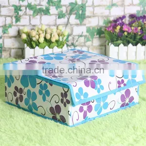 N488 Good Quality Rectangle Non Woven Coated Water Proof Foldable Storage Box Polka Dot Bin thumbnail-4
