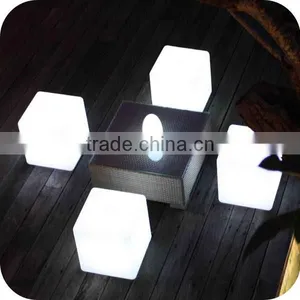 Glowing Illuminated PE Plastic Led Cube Chair With Light thumbnail-2