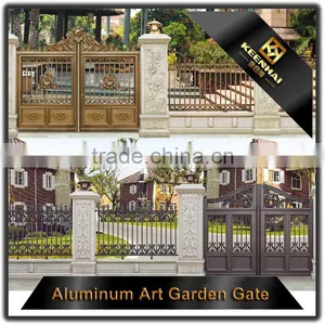 Villa Garden Decorative Powder Coated Luxury Aluminum Metal Garden Main Gate thumbnail-1