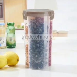 Wholesale Stock Kitchen Seal Dustproof Moistureproof 3 Lattices Fresh Barrel Food Bucket thumbnail-6