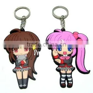 3D Lovely Girl Pvc Keychain thumbnail-1
