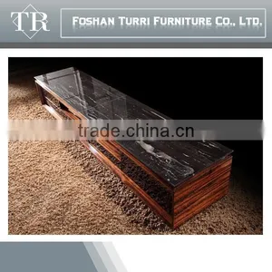 2015 Modern Latest Italy Ebony Veneer TV Stand With Marble Top thumbnail-5