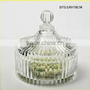 Glass Candy Bowl,glass Candy Container,glass Jar,glassware thumbnail-1