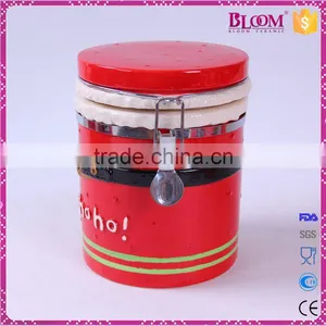 Christmas Decor Iron Desgin Ceramic Kitchen Canister thumbnail-2