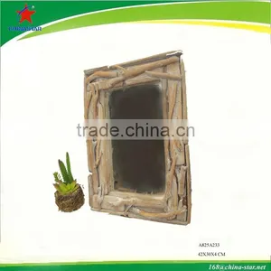 Antique Wooden Wall Mirror thumbnail-1