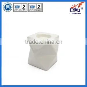 Eco-Friendly Elegant White Knitted Decorative 3D Candle Holders,Ceramic Tealight Candle Holders thumbnail-1