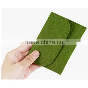 Eco Friendly Personalized Grey Felt Card Holder for Available thumbnail-1