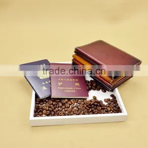 High Quality Passport Wallet Leather Material Brown Color thumbnail-6