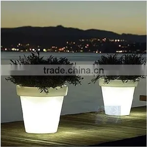 LED Large and Tall Flower Pots /led Cheap Plastic Lighted Mosaic Flower Pots for Sale thumbnail-5