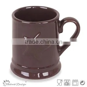 Ebossed Porcelain Mug Porcelain Mug Whole Sale With Stripes thumbnail-2
