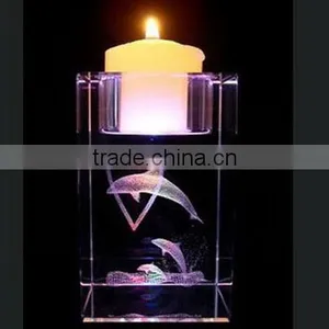 Crystal Lotus Flower Candle Holder thumbnail-5