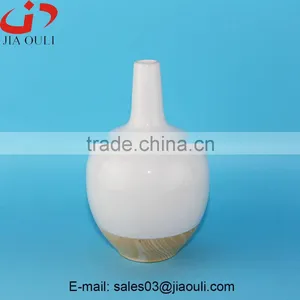 Hot Sales Glazed Ceramic Wooden Finish Home Decor Vase, Modern Ceramic Vases thumbnail-1