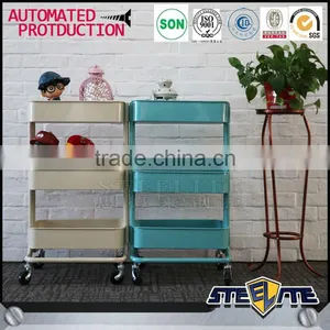 Steel Korean Furniture 3-tier Rack Kitchen Trolley thumbnail-1