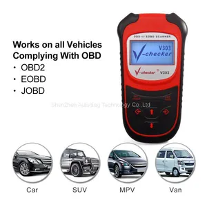 V-checker V303 EOBD OBD2 Scanner Car Engine Fault Code Reader CAN Diagnostic Scan Tool thumbnail-1