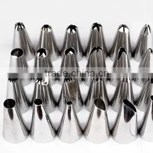 2016 New Design Cheap OEM 24 Pcs Stainless Steel Cookie Cake Tip Set Decoration as Seen on tv thumbnail-1