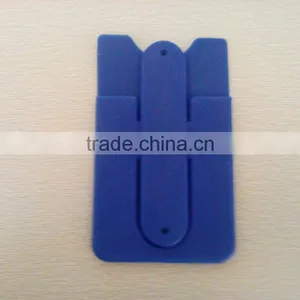 Hot Selling High Quality Sticker Eco-friendly Silicone Mobile Phone Card Pocket With Stand Holder thumbnail-2