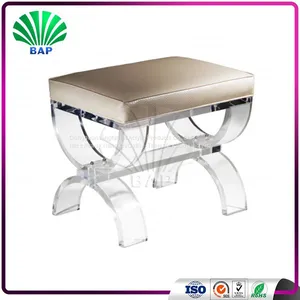 Modern Ghost Bar Side Stool Acrylic Counter Stool Plexiglass Seat Height Stool thumbnail-3