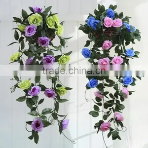 Artificial Blue Rose Flower Garland/vine thumbnail-1