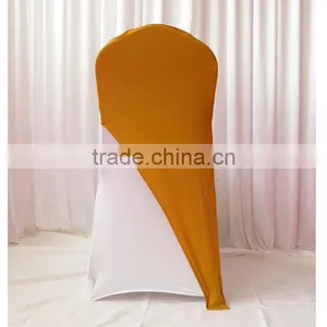 Gold Spandex Chair Cover Cap thumbnail-2
