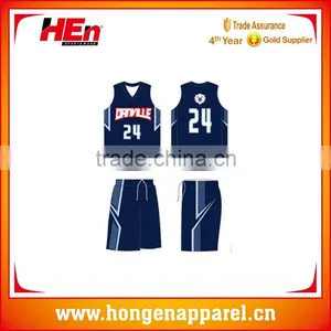 Hongen Apparel New Style Reliable Quality Sublimated Basketball Jersey and Shorts Custom thumbnail-1